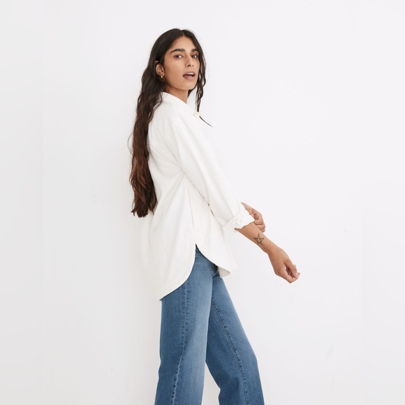 Madewell Corduroy Kentwood Oversized Shirt-Jacket in Lighthouse Size XL - Picture 4 of 9